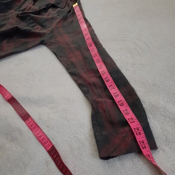 Anthropologie Cloth & Stone Women's Size S Gray Plaid Long Sleeve Shirt Dress - Picture 13 of 14